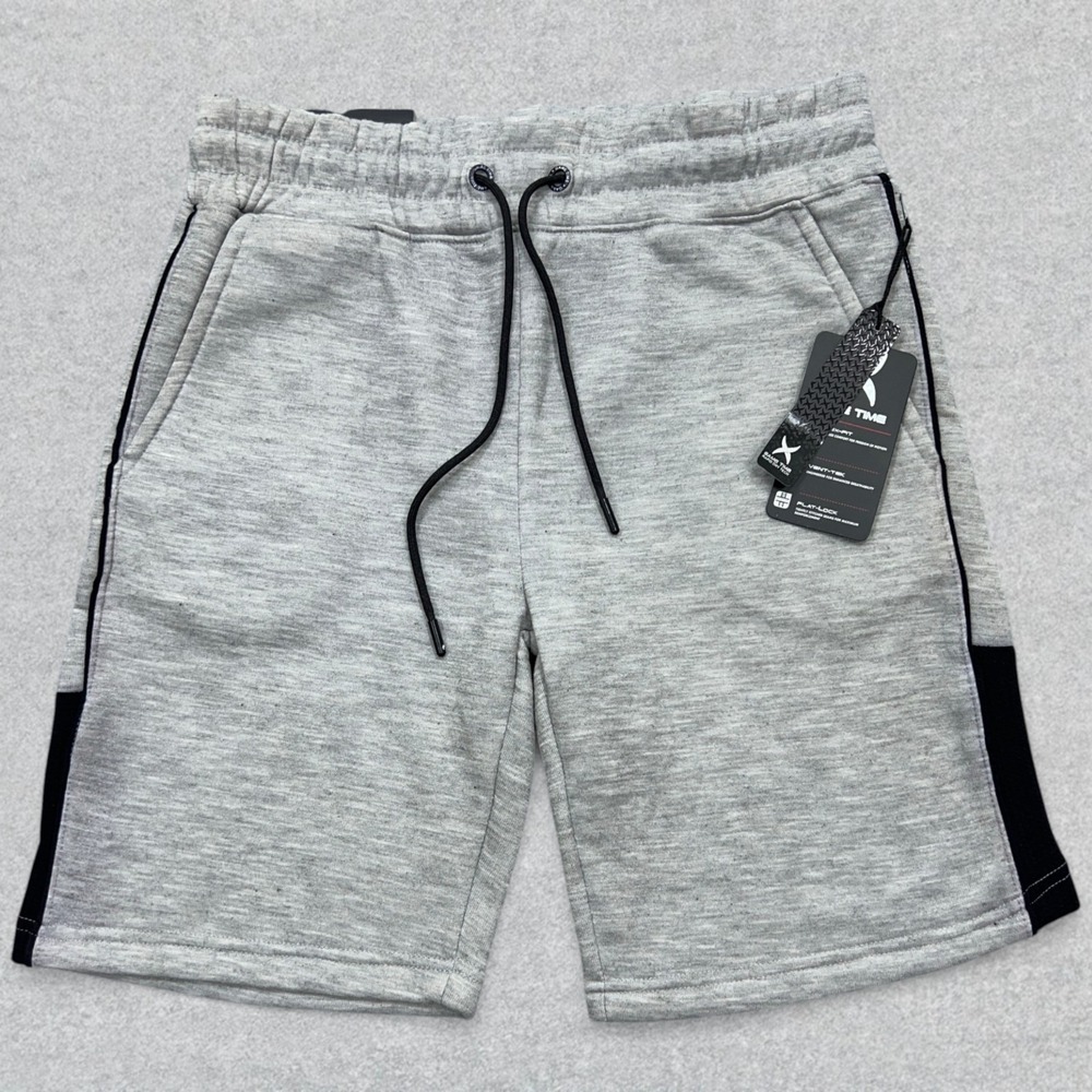 Game Time Sweat Shorts Men's Medium Gray Flex Fit Drawstring Wicking NWT